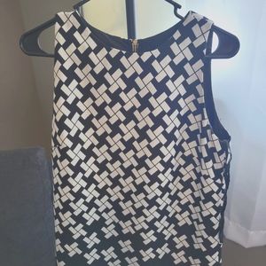 Dark blue graphic Tahari dress.  Size 8